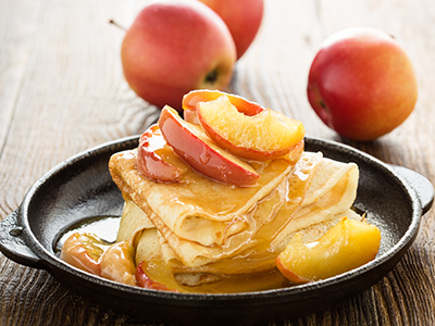 La crêpe de froment pour le dessert