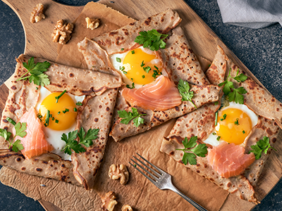 La galette de sarrasin et ses garnitures